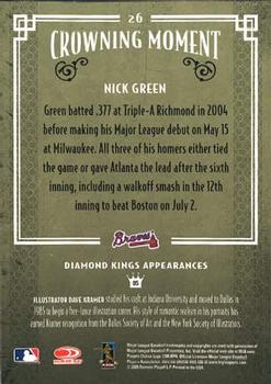 2005 Donruss Diamond Kings #26 Nick Green Back