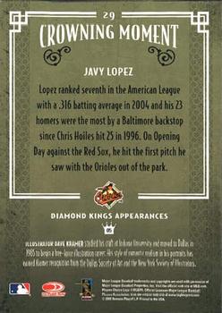 2005 Donruss Diamond Kings #29 Javy Lopez Back