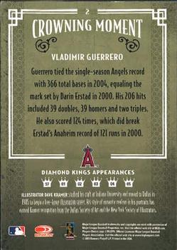 2005 Donruss Diamond Kings #2 Vladimir Guerrero Back