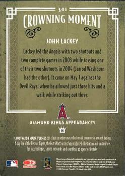 2005 Donruss Diamond Kings #301 John Lackey Back