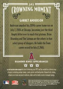 2005 Donruss Diamond Kings #303 Garret Anderson Back