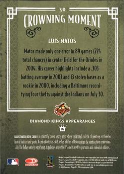 2005 Donruss Diamond Kings #30 Luis Matos Back