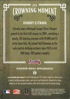 2005 Donruss Diamond Kings #315 Johnny Estrada Back