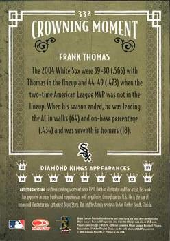 2005 Donruss Diamond Kings #332 Frank Thomas Back