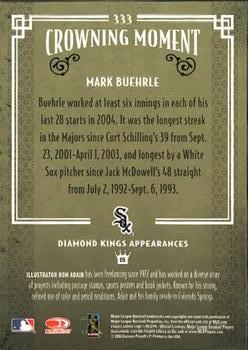 2005 Donruss Diamond Kings #333 Mark Buehrle Back