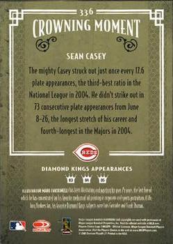 2005 Donruss Diamond Kings #336 Sean Casey Back
