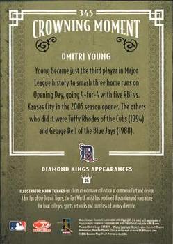 2005 Donruss Diamond Kings #345 Dmitri Young Back