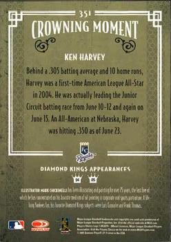 2005 Donruss Diamond Kings #351 Ken Harvey Back