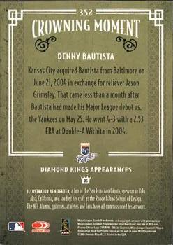 2005 Donruss Diamond Kings #352 Denny Bautista Back