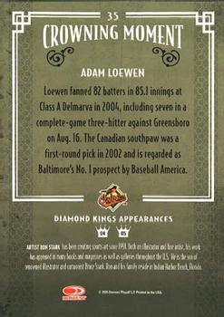 2005 Donruss Diamond Kings #35 Adam Loewen Back