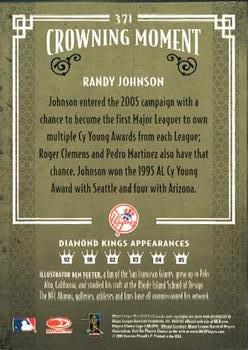 2005 Donruss Diamond Kings #371 Randy Johnson Back