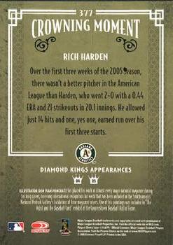 2005 Donruss Diamond Kings #377 Rich Harden Back