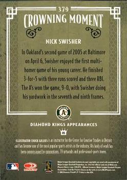 2005 Donruss Diamond Kings #379 Nick Swisher Back