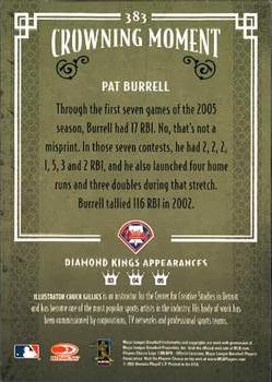 2005 Donruss Diamond Kings #383 Pat Burrell Back