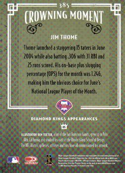 2005 Donruss Diamond Kings #385 Jim Thome Back