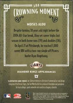 2005 Donruss Diamond Kings #388 Moises Alou Back
