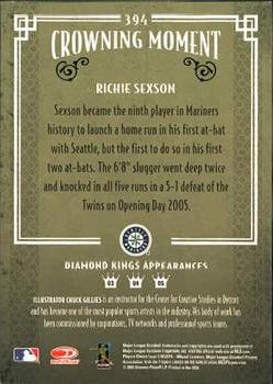 2005 Donruss Diamond Kings #394 Richie Sexson Back