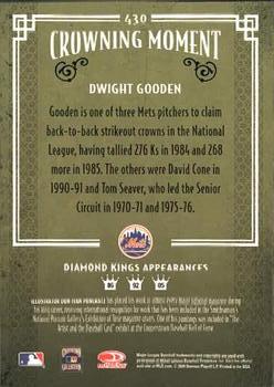 2005 Donruss Diamond Kings #430 Dwight Gooden Back