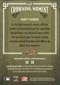 2005 Donruss Diamond Kings #436 Marty Marion Back