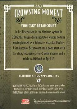 2005 Donruss Diamond Kings #443 Yuniesky Betancourt Back