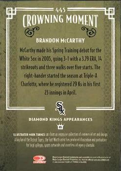 2005 Donruss Diamond Kings #445 Brandon McCarthy Back