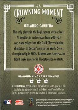 2005 Donruss Diamond Kings #44 Orlando Cabrera Back