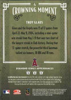 2005 Donruss Diamond Kings #4 Troy Glaus Back