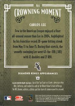 2005 Donruss Diamond Kings #61 Carlos Lee Back