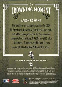 2005 Donruss Diamond Kings #67 Aaron Rowand Back
