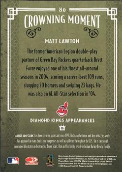 2005 Donruss Diamond Kings #80 Matt Lawton Back
