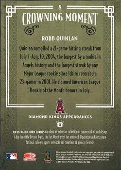 2005 Donruss Diamond Kings #8 Robb Quinlan Back