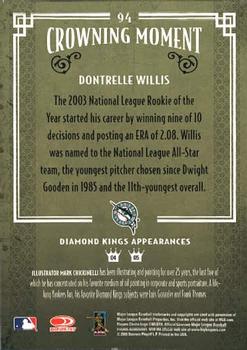 2005 Donruss Diamond Kings #94 Dontrelle Willis Back
