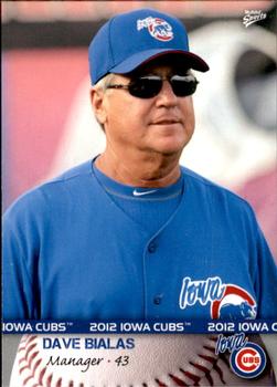 2012 MultiAd Iowa Cubs #1 Dave Bialas Front
