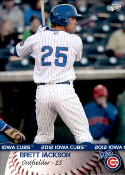 2012 MultiAd Iowa Cubs #16 Brett Jackson Front