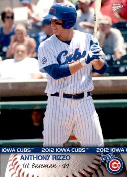 2012 MultiAd Iowa Cubs #24 Anthony Rizzo Front