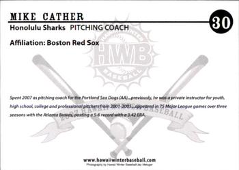 2007 Honolulu Sharks #NNO Mike Cather Back