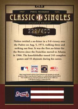 2005 Donruss Classics - Classic Singles #CS-9 Phil Niekro Back