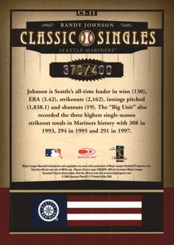 2005 Donruss Classics - Classic Singles #CS-11 Randy Johnson Back