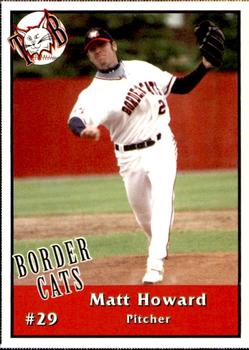 2006 Thunder Bay Border Cats #12 Matt Howard Front