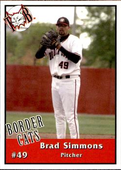 2006 Thunder Bay Border Cats #27 Brad Simmons Front