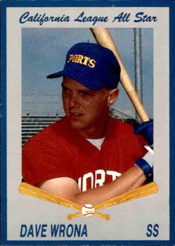1992 Cal League All-Stars #6 Dave Wrona Front