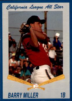 1992 Cal League All-Stars #10 Barry Miller Front