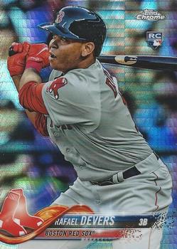 2018 Topps Chrome - Prism Refractor #25 Rafael Devers Front