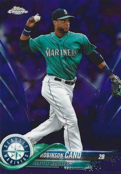 2018 Topps Chrome - Purple Refractor #52 Robinson Cano Front