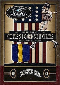 2005 Donruss Classics - Classic Singles Jersey Prime #CS-19 Robin Yount Front