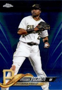 2018 Topps Chrome - Blue Refractor #28 Gregory Polanco Front