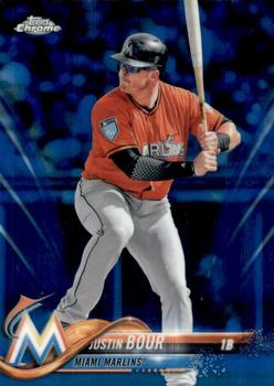 2018 Topps Chrome - Blue Refractor #68 Justin Bour Front