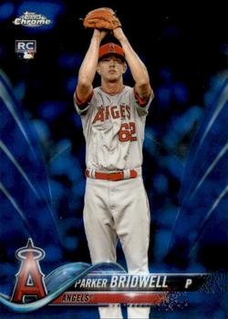 2018 Topps Chrome - Blue Refractor #77 Parker Bridwell Front