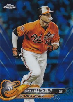 2018 Topps Chrome - Blue Refractor #94 Manny Machado Front