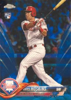 2018 Topps Chrome - Blue Wave Refractor #70 Rhys Hoskins Front